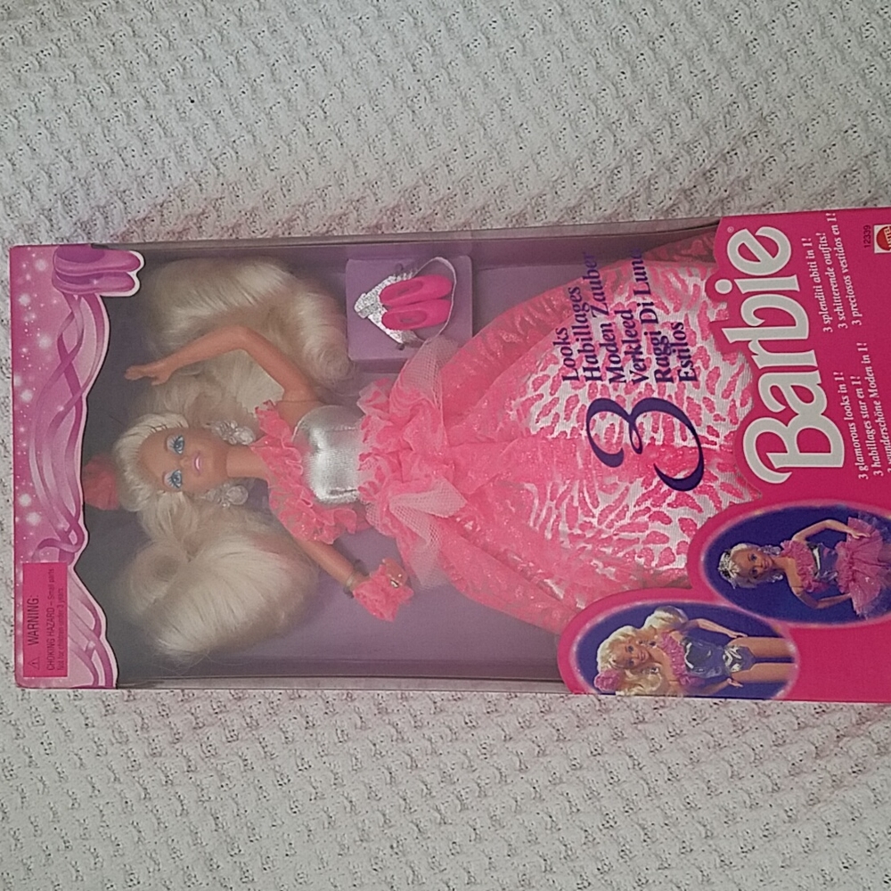 Mattel 3 Looks Barbie Doll 1994